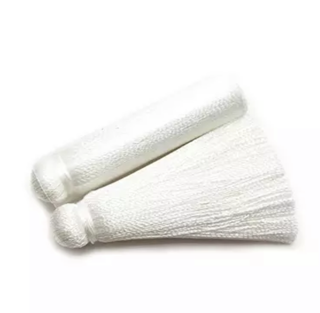 Pearl White 50mm Silk Tassels