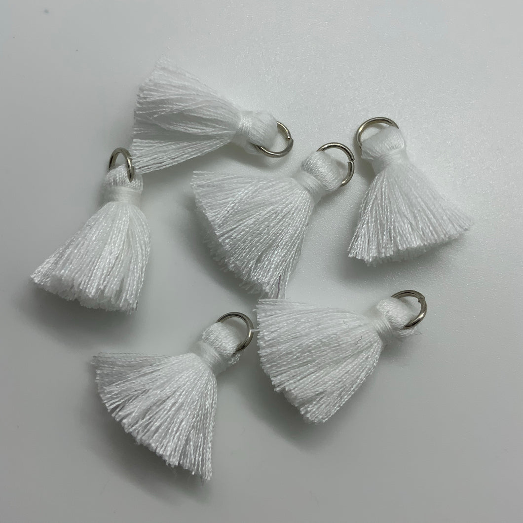 White 20mm Cotton Tassels